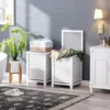 Panier à linge avec couvercle Rangement en bambou Vêtements Voir les images du produit 8