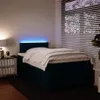 vidaXL Boxspringbett mit Matratze Blau 120x200 cm Samt Produktbild-Vorschau 4