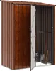 vidaXL Gartenhütten Braun 153,5 x 86 x 200 cm Metall Produktbild-Vorschau 3