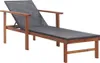 Lettino con cuscino in poly rattan acacia legno massiccio Anteprima dell’immagine prodotto 2
