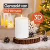Meisterhome® 3er-Set Flammenlose LED Kerzen Rustik mit Produktbild-Vorschau 3