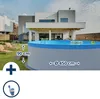 Stahlwandpool Set rund Acapulco 450x90 cm, Stahl 0,3 mm Produktbild-Vorschau 1