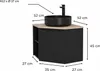 Mobile lavabo angolare SORRENTO + lavabo nero Anteprima dell’immagine prodotto 3