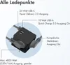Accezz PowerCube | 6-in-1 - 1x USB-C + 2x USB-A + 3x Anteprima dell’immagine prodotto 3