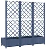 vidaXL Fioriera con traliccio blu-grigio 120x40x121,5 cm PP Anteprima dell’immagine prodotto 4