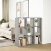 vidaXL Libreria divisoria per ambienti grigio cemento Anteprima dell’immagine prodotto 4