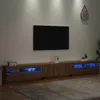 vidaXL TV-Schrank mit LED-Leuchten Artisan-Eiche 300x35x40 Produktbild-Vorschau 5