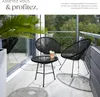 Ensemble table et chaises de jardin Santana - noir Voir les images du produit 4