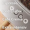 A close-up view of the control panel of a coffee machine, showing various beverage selection buttons. Voir les images du produit