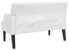 vidaXL Lavica s operadlom biela 112x65,5x75 cm Imitácia Náhľad obrázku produktu 5