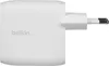 A white Belkin power adapter with European plug prongs. Produktbild-Vorschau