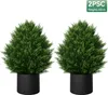 XINZI - Lot de 2 petits cyprès artificiels de 60 cm - Voir les images du produit 1