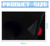 A black mat is shown on a stovetop, with a corner peeled back to reveal a heating element. Produktbild-Vorschau