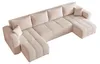 Wohnlandschaft U-Form Orto U Manila 02 Beige Samtvelours Produktbild-Vorschau 5