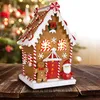XL LED Lebkuchenhaus 40cm Deko Weihnachtshaus braun Produktbild-Vorschau 1
