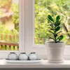 relaxdays Florale Teelichthalter mit Tablett Produktbild-Vorschau 2