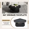 Couchtisch Sofatisch, 360° Drehbare Ober-Tischplatte, 2 Produktbild-Vorschau 3