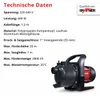 Grafner Gartenpumpe 600W max. Fördermenge 2800 Liter / Produktbild-Vorschau 8