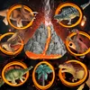 Vulkanausbruch Dinosaurier Spielzeug Set Realistische Dino Produktbild-Vorschau 2