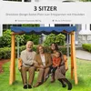 Outsunny Hollywoodschaukel Polyrattan Schaukel Schaukelbank Produktbild-Vorschau 6
