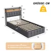 INONEFT Boxspringbett 90x200 cm,LED Einzelbett Polsterbett Produktbild-Vorschau 7