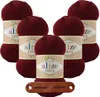 5 x ALIZE Diva 57 Bordeaux mit Label Produktbild-Vorschau 1