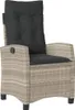 vidaXL 3-tlg. Bistro-Set mit Kissen Hellgrau Poly Rattan Produktbild-Vorschau 3