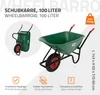 Taczka ECD Germany, pojemność 100 litrów, zielona miska z Podgląd zdjęcia produktu 2