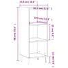 vidaXL Sideboard Räuchereiche 34,5x32,5x90 cm Holzwerkstoff Produktbild-Vorschau 10