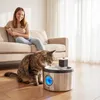 PawHut Katzenbrunnen 4L Kabellos Edelstahl Trinkbrunnen mit Produktbild-Vorschau 2