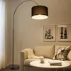 Bogenlampe Bogenleuchte Stehlampe Stoff beige Design E27 Produktbild-Vorschau 4