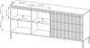 A technical drawing of a sideboard with dimensions indicated. Produktbild-Vorschau