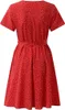 ASKSA Robes d'été Femme Manches courtes Décolleté V Fleur Voir les images du produit 5
