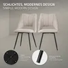ML-Design Esszimmerstühle 6er Set Beige, Sitzfläche aus Produktbild-Vorschau 3