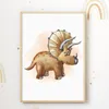 Dinosaurier 4er Set Bilder Kinderzimmer Dino Deko DIN A4 Produktbild-Vorschau 3