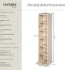 Stojící police na média se 6 přihrádkami 90x21x20cm - buk Náhled obrázku produktu 7