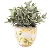 Clayre & Eef Pot de fleurs Ø 12x11 cm Jaune Céramique Voir les images du produit 2