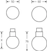 Diagrams showing dimensions of circular objects and their associated components. Anteprima dell’immagine prodotto
