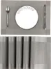 Platzset Abwischbar,Tischset Abwaschbar Grau 6er Set PVC Produktbild-Vorschau 2