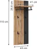 Nástenný vešiak Vicco Amber Dub Wotan 43 x 110 cm, Model Náhľad obrázku produktu 2