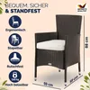CASARIA® Gartenstühle 4er Set Polyrattan Stapelbar mit Produktbild-Vorschau 2
