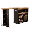 Ausziehbarer Bartisch 138-193x39x105cm Esstisch Stauraum Produktbild-Vorschau 11