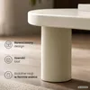 Stolik kawowy owalny MATE 85 cm kremowy na czterech Podgląd zdjęcia produktu 5