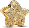 A close-up studio shot of a single, textured gold star-shaped charm. Anteprima dell’immagine prodotto