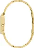 A side view of a gold-colored watch with a rectangular face and a bracelet band. Podgląd zdjęcia produktu