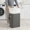 Relaxdays Wäschekorb mit Deckel, Bambus, 80 Liter, Produktbild-Vorschau 5