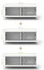 AX LIVING Barvo 3x100 TV Kommode Lowboard Dunkelbraun Produktbild-Vorschau 7