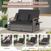 COSTWAY Polyrattan Gartensofa mit Liegefunktion, Produktbild-Vorschau 4