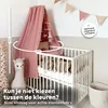 Hemel voor babybed oudroze met gouden applicatie, zonder Productafbeelding-voorbeeld 5