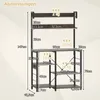 A diagram showing the dimensions and weight capacity of a kitchen shelf unit. Náhled obrázku produktu